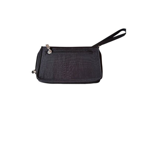 Baggallini Black Wristlet Wallet With Zipper & Snap Closure - Picture 8 of 9